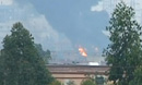 一化工厂油罐车起火
